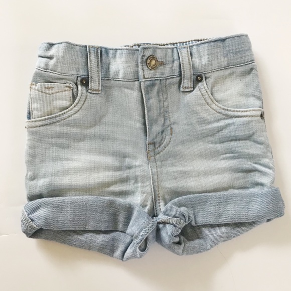 gray denim shorts